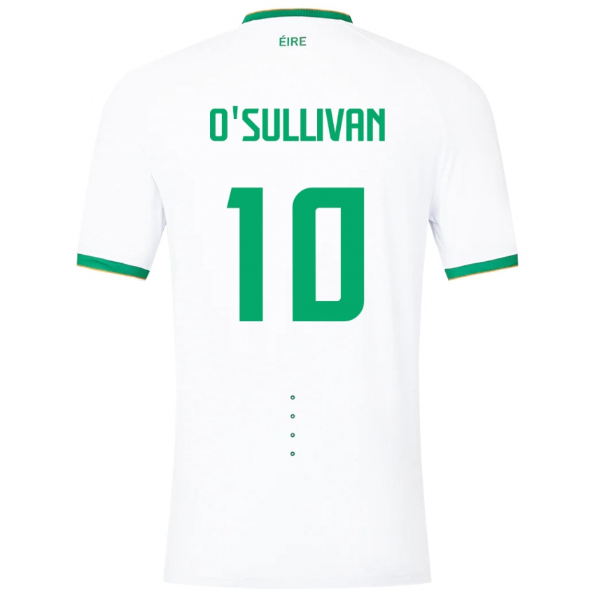 Kinderen Ierland Denise O'sullivan #10 Wit Uitshirt Uittenue 24-26 T-Shirt