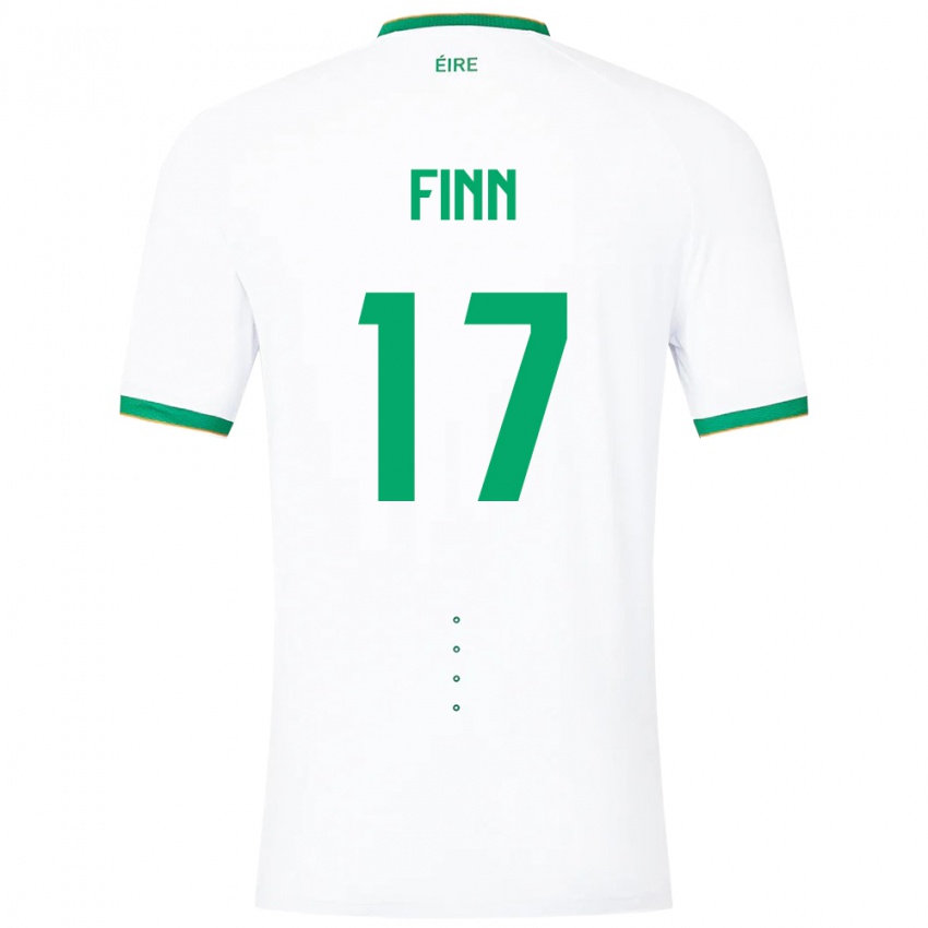 Kinderen Ierland Jamie Finn #17 Wit Uitshirt Uittenue 24-26 T-Shirt