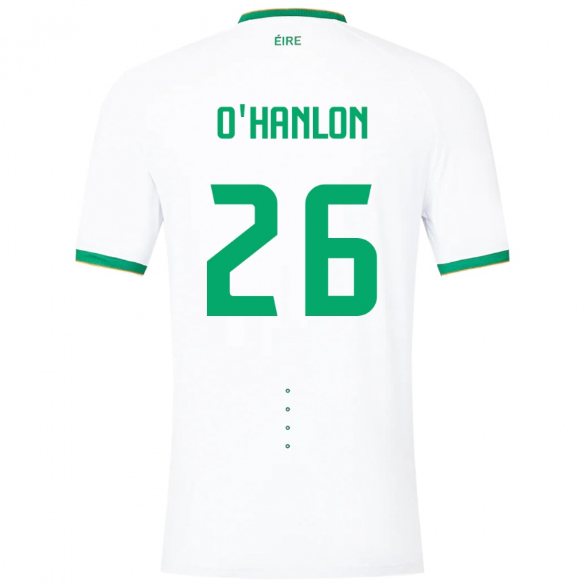 Kinderen Ierland Tara O'hanlon #26 Wit Uitshirt Uittenue 24-26 T-Shirt