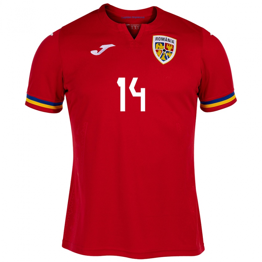 Kinderen Roemenië Ianis Hagi #14 Rood Uitshirt Uittenue 24-26 T-Shirt