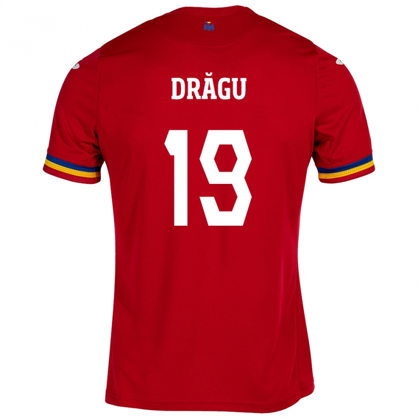 Kinderen Roemenië Denis Drăguş #19 Rood Uitshirt Uittenue 24-26 T-Shirt