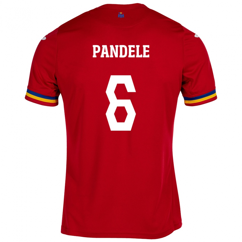 Kinderen Roemenië Andrei Pandele #6 Rood Uitshirt Uittenue 24-26 T-Shirt