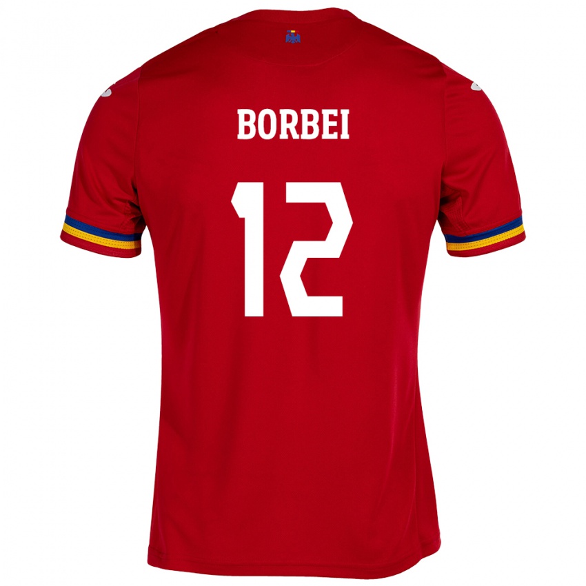 Kinderen Roemenië Alexandru Borbei #12 Rood Uitshirt Uittenue 24-26 T-Shirt