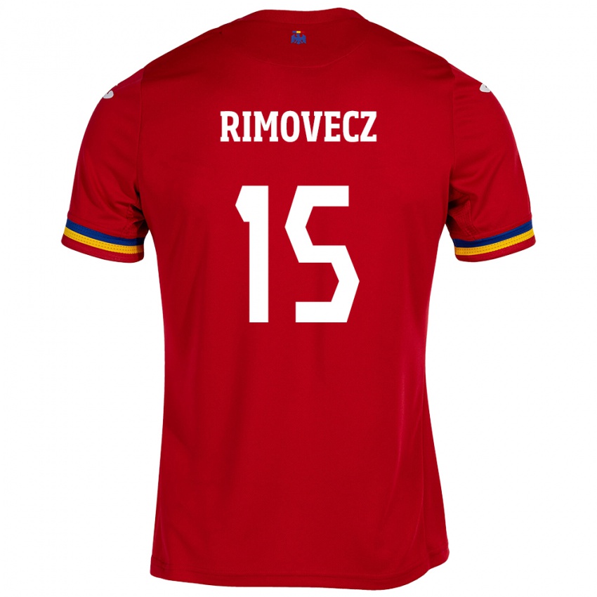 Kinderen Roemenië Sergiu Rimovecz #15 Rood Uitshirt Uittenue 24-26 T-Shirt