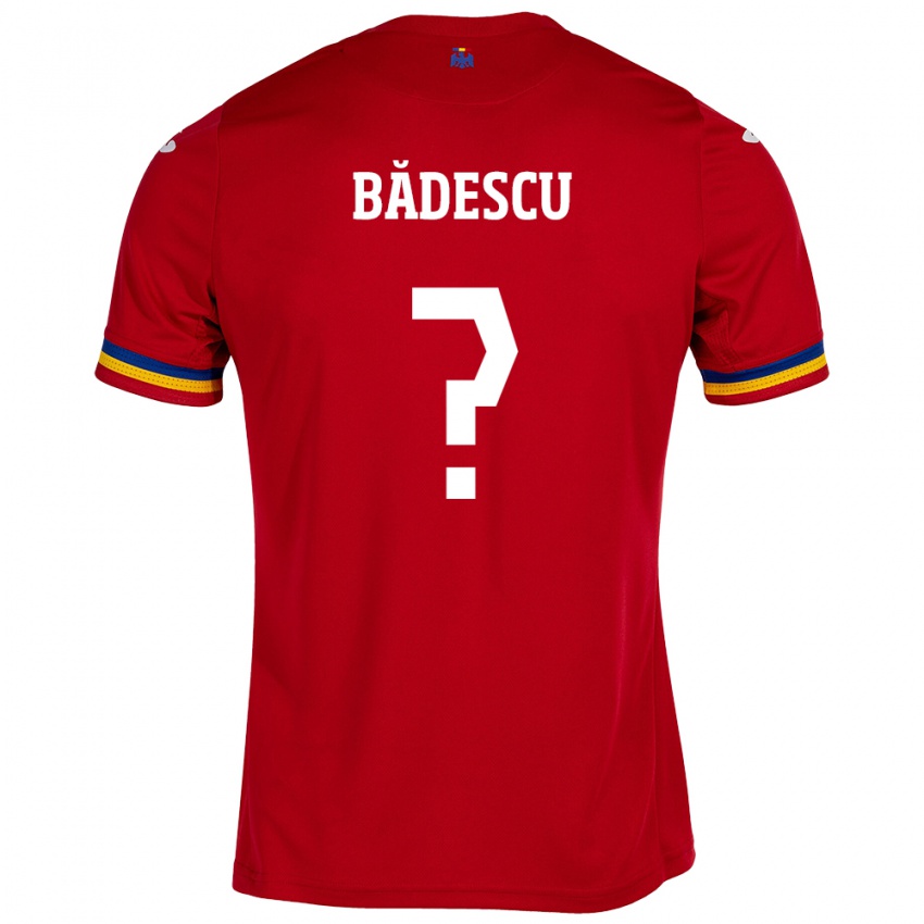 Kinderen Roemenië Robert Bădescu #0 Rood Uitshirt Uittenue 24-26 T-Shirt