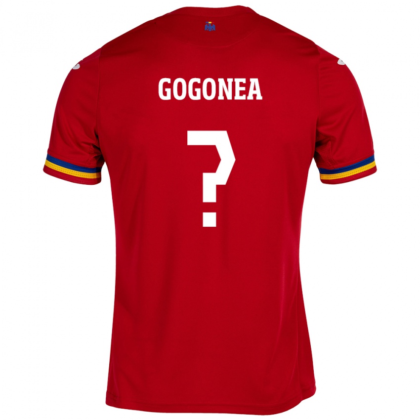 Kinderen Roemenië Raul Gogonea #0 Rood Uitshirt Uittenue 24-26 T-Shirt