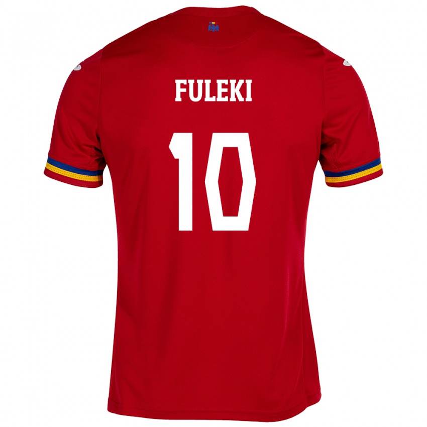 Kinderen Roemenië Samuel Fuleki #10 Rood Uitshirt Uittenue 24-26 T-Shirt