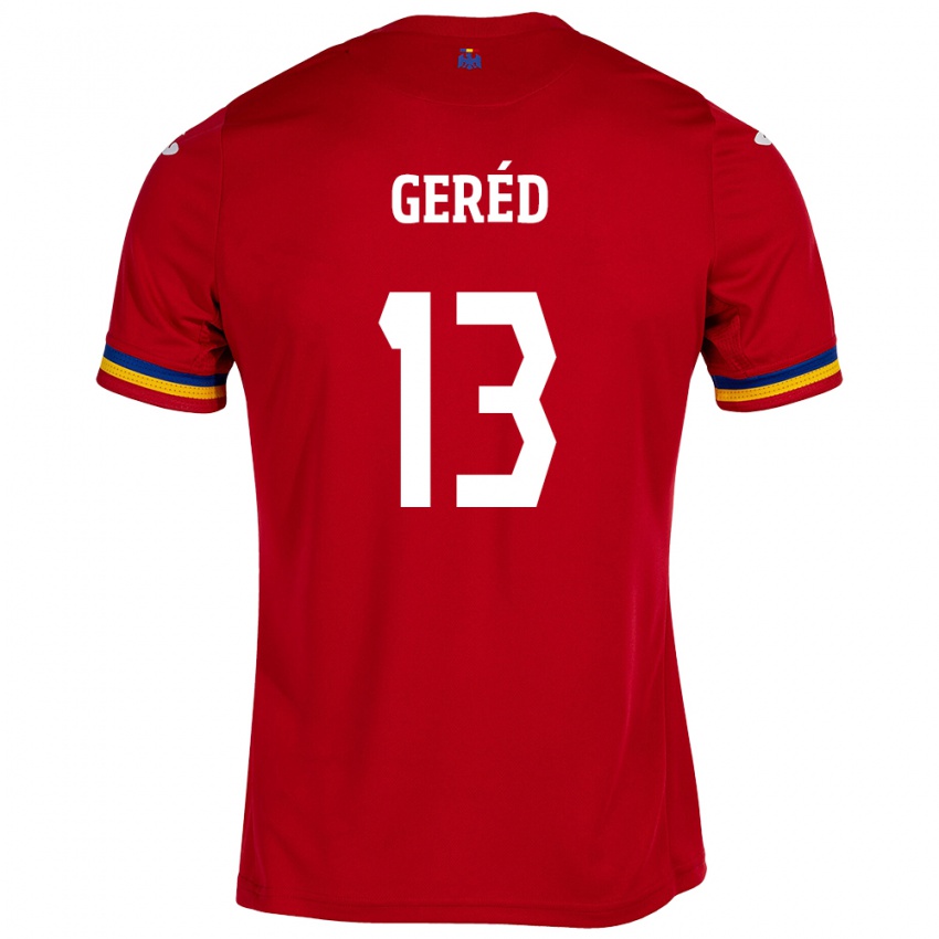 Kinderen Roemenië Erika Geréd #13 Rood Uitshirt Uittenue 24-26 T-Shirt