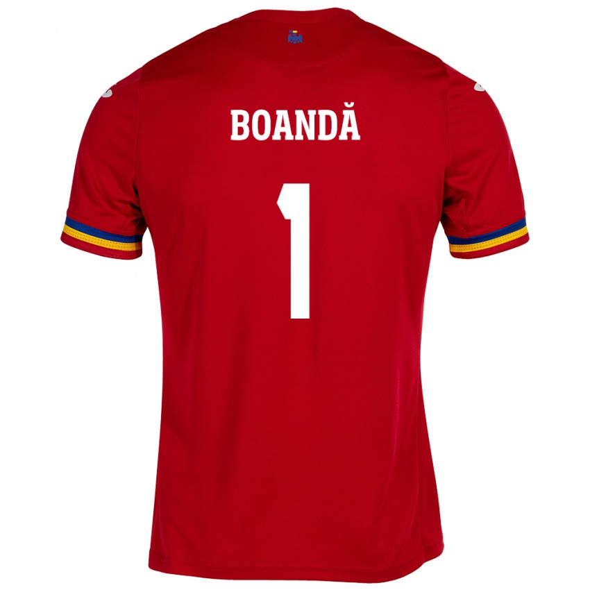 Kinderen Roemenië Lavinia Boandă #1 Rood Uitshirt Uittenue 24-26 T-Shirt