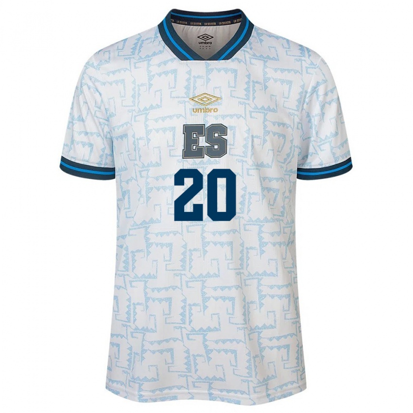 Kinderen El Salvador Jorge Cruz #20 Wit Uitshirt Uittenue 24-26 T-Shirt