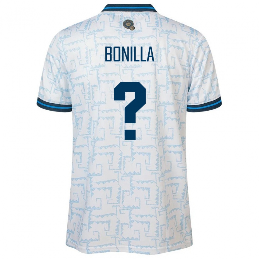 Kinderen El Salvador Nelson Bonilla #0 Wit Uitshirt Uittenue 24-26 T-Shirt