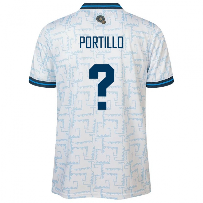 Kinderen El Salvador Cristian Portillo #0 Wit Uitshirt Uittenue 24-26 T-Shirt