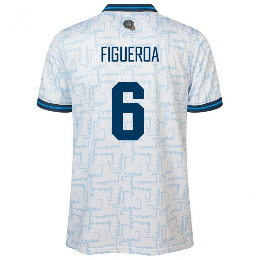 Kinderen El Salvador Elder Figueroa #6 Wit Uitshirt Uittenue 24-26 T-Shirt