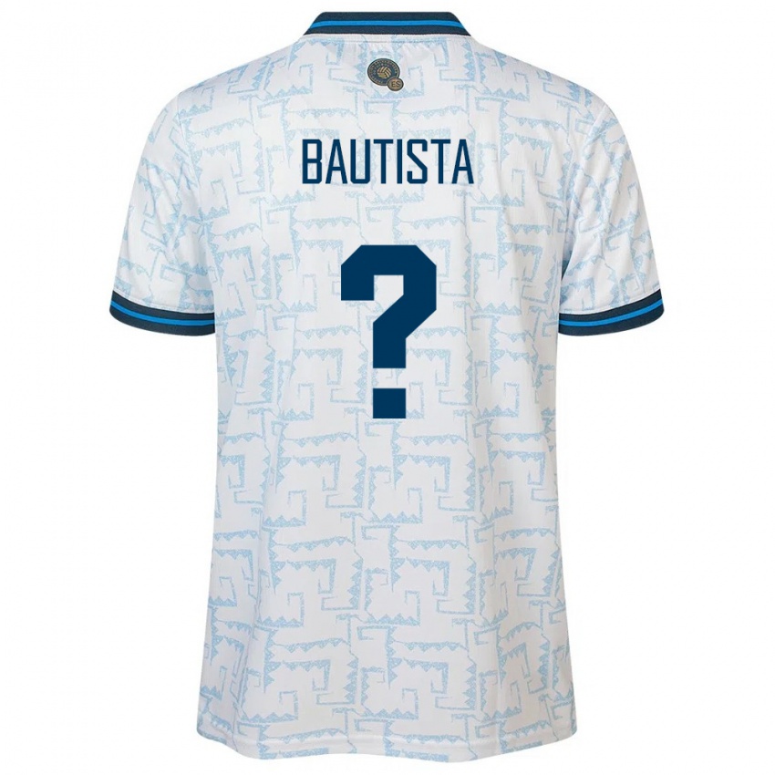 Kinderen El Salvador Ezequiel Bautista #0 Wit Uitshirt Uittenue 24-26 T-Shirt