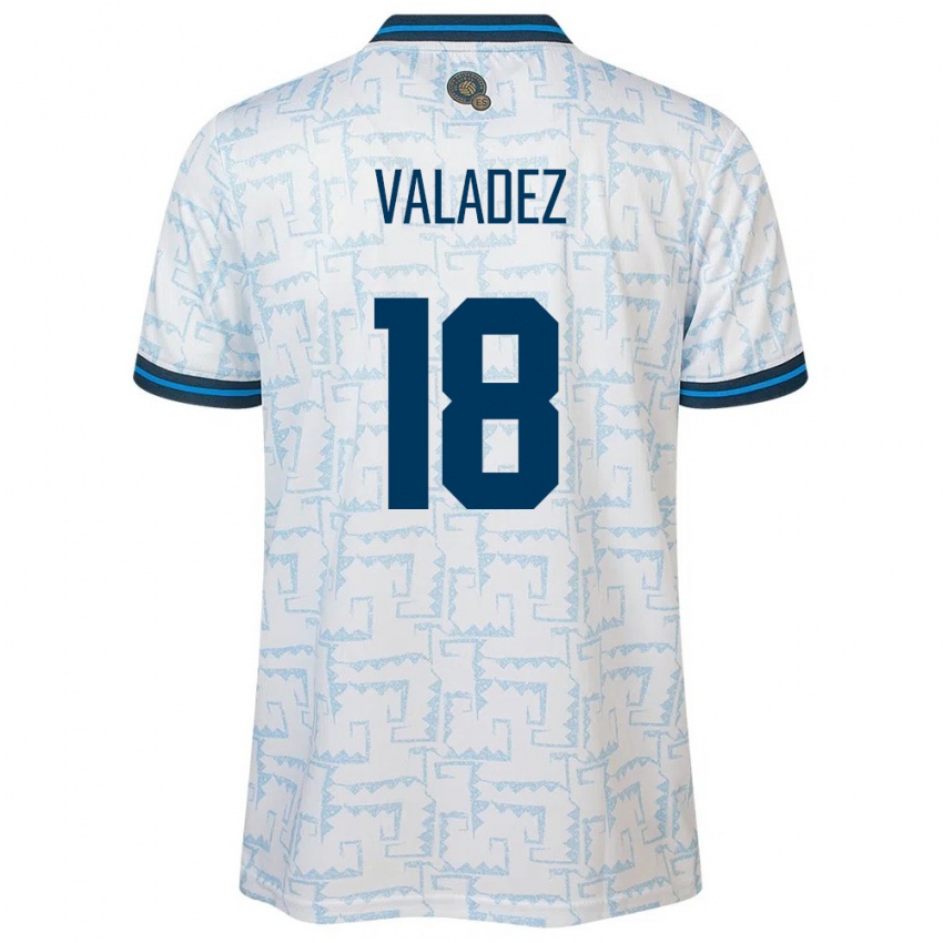 Kinderen El Salvador Samantha Valadez #18 Wit Uitshirt Uittenue 24-26 T-Shirt