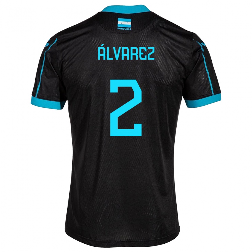 Kinderen Honduras Kevin Álvarez #2 Zwart Uitshirt Uittenue 24-26 T-Shirt