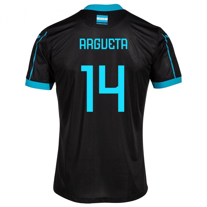 Kinderen Honduras Carlos Argueta #14 Zwart Uitshirt Uittenue 24-26 T-Shirt