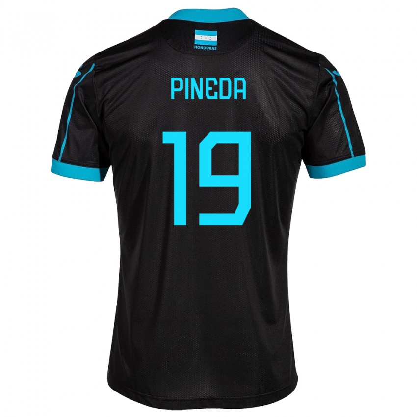 Kinderen Honduras Carlos Pineda #19 Zwart Uitshirt Uittenue 24-26 T-Shirt