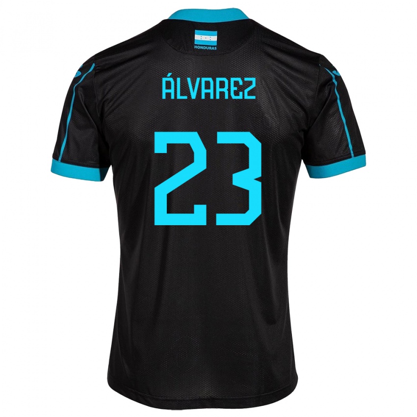 Kinderen Honduras Jorge Álvarez #23 Zwart Uitshirt Uittenue 24-26 T-Shirt