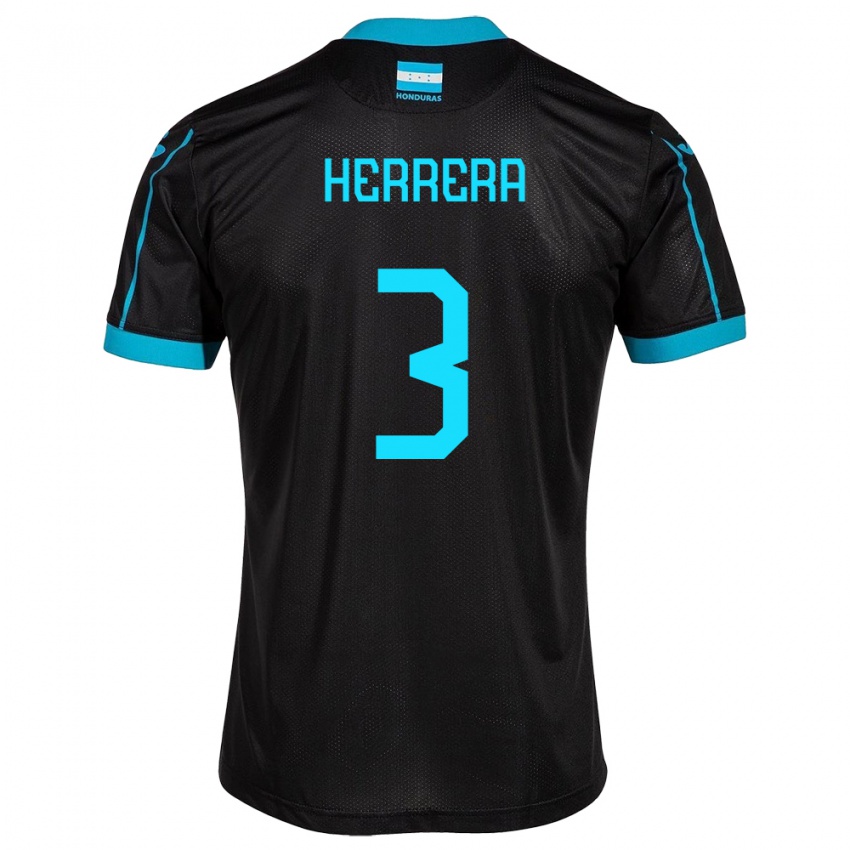 Kinderen Honduras David Herrera #3 Zwart Uitshirt Uittenue 24-26 T-Shirt