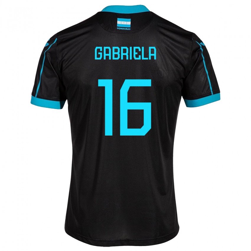 Kinderen Honduras Gabriela García #16 Zwart Uitshirt Uittenue 24-26 T-Shirt