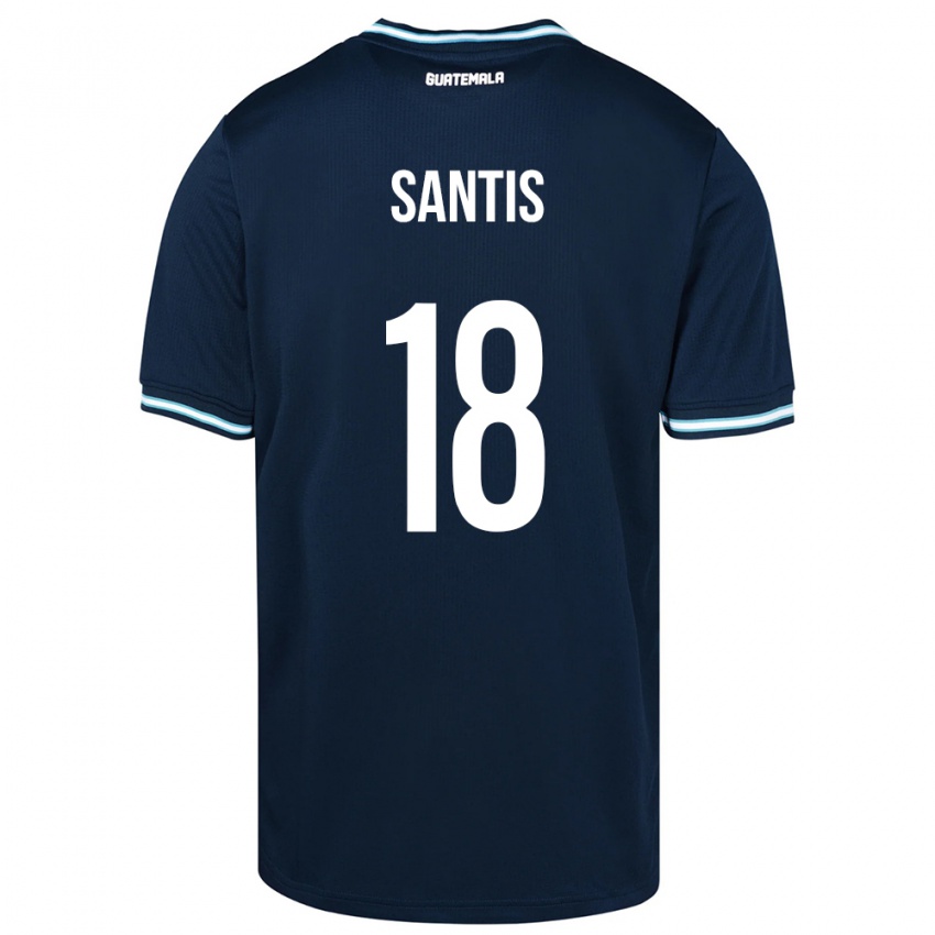 Kinderen Guatemala Óscar Santis #18 Blauw Uitshirt Uittenue 24-26 T-Shirt