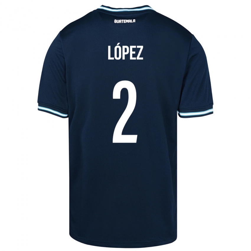 Kinderen Guatemala Francisco López #2 Blauw Uitshirt Uittenue 24-26 T-Shirt