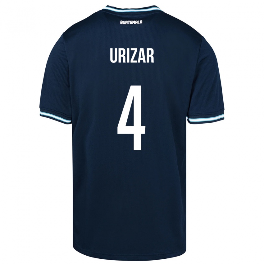 Kinderen Guatemala Jeshua Urizar #4 Blauw Uitshirt Uittenue 24-26 T-Shirt