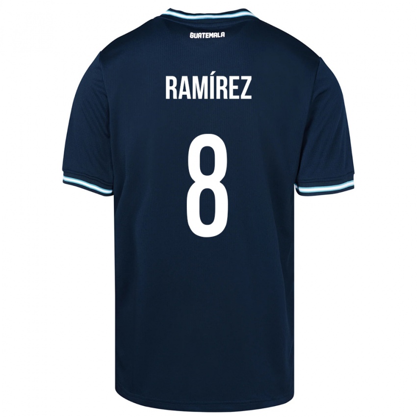 Kinderen Guatemala Dennis Ramírez #8 Blauw Uitshirt Uittenue 24-26 T-Shirt