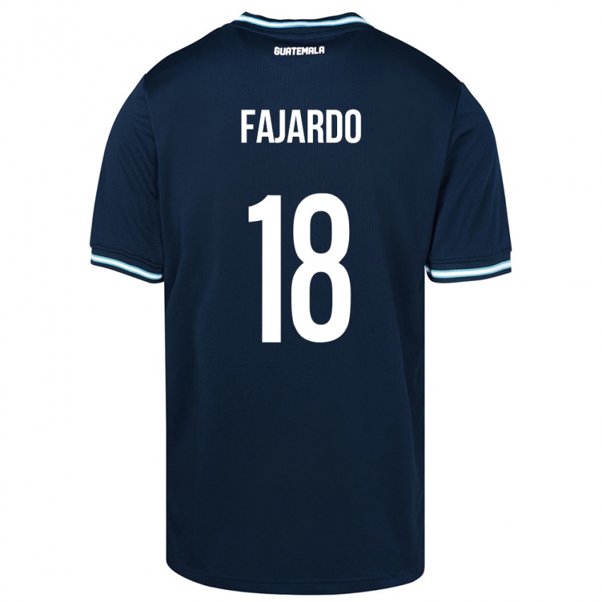 Kinderen Guatemala William Fajardo #18 Blauw Uitshirt Uittenue 24-26 T-Shirt