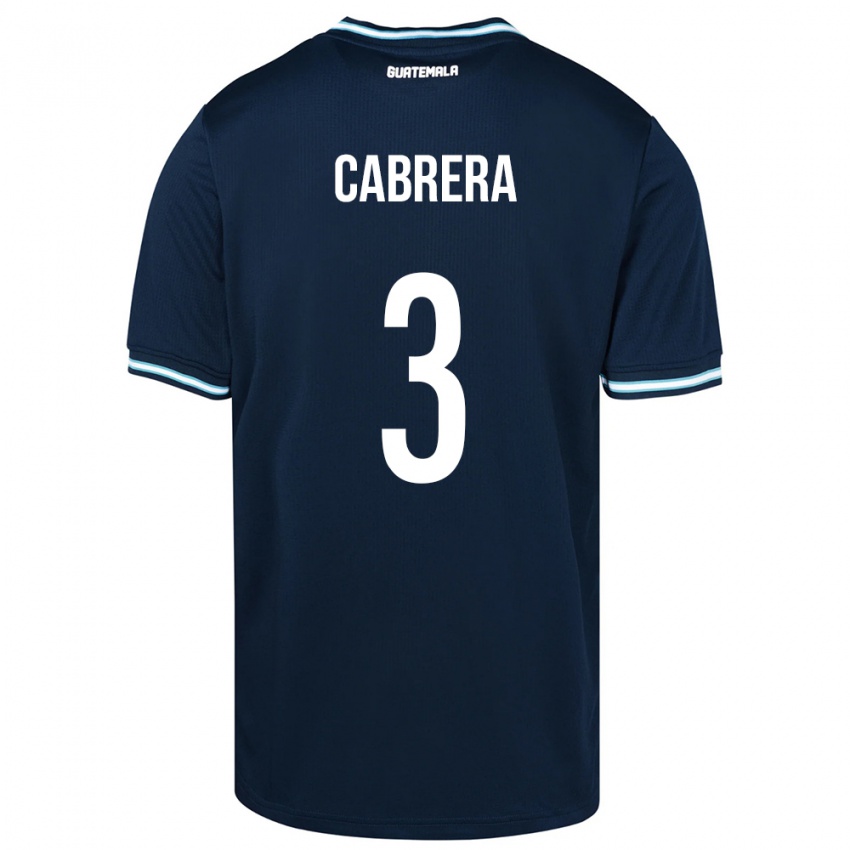 Kinderen Guatemala Gabriel Cabrera #3 Blauw Uitshirt Uittenue 24-26 T-Shirt