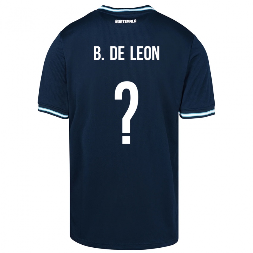 Kinderen Guatemala Brandon De Leon #0 Blauw Uitshirt Uittenue 24-26 T-Shirt