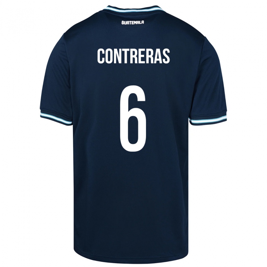 Kinderen Guatemala María Contreras #6 Blauw Uitshirt Uittenue 24-26 T-Shirt