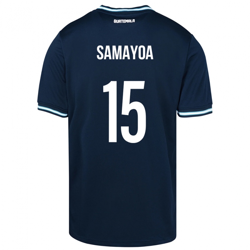 Kinderen Guatemala Giselle Samayoa #15 Blauw Uitshirt Uittenue 24-26 T-Shirt