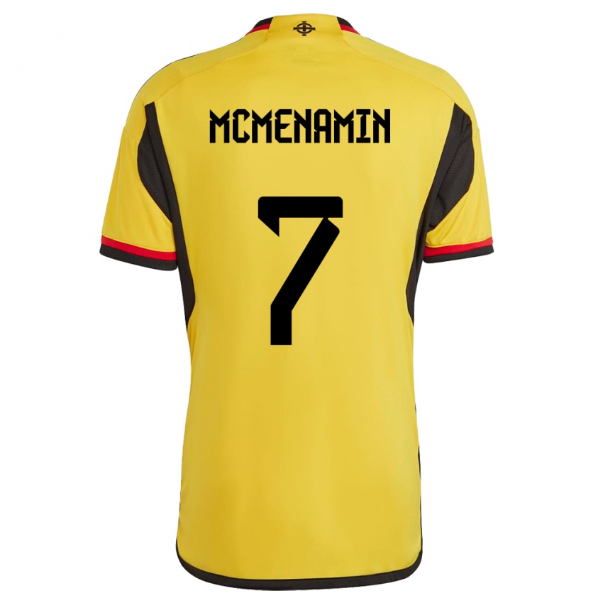 Kinderen Noord-Ierland Conor Mcmenamin #7 Wit Uitshirt Uittenue 24-26 T-Shirt