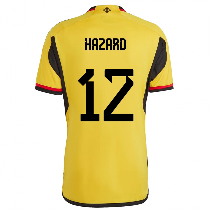 Kinderen Noord-Ierland Conor Hazard #12 Wit Uitshirt Uittenue 24-26 T-Shirt