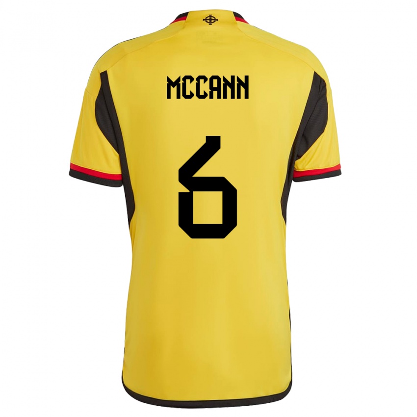 Kinderen Noord-Ierland Charlie Mccann #6 Wit Uitshirt Uittenue 24-26 T-Shirt