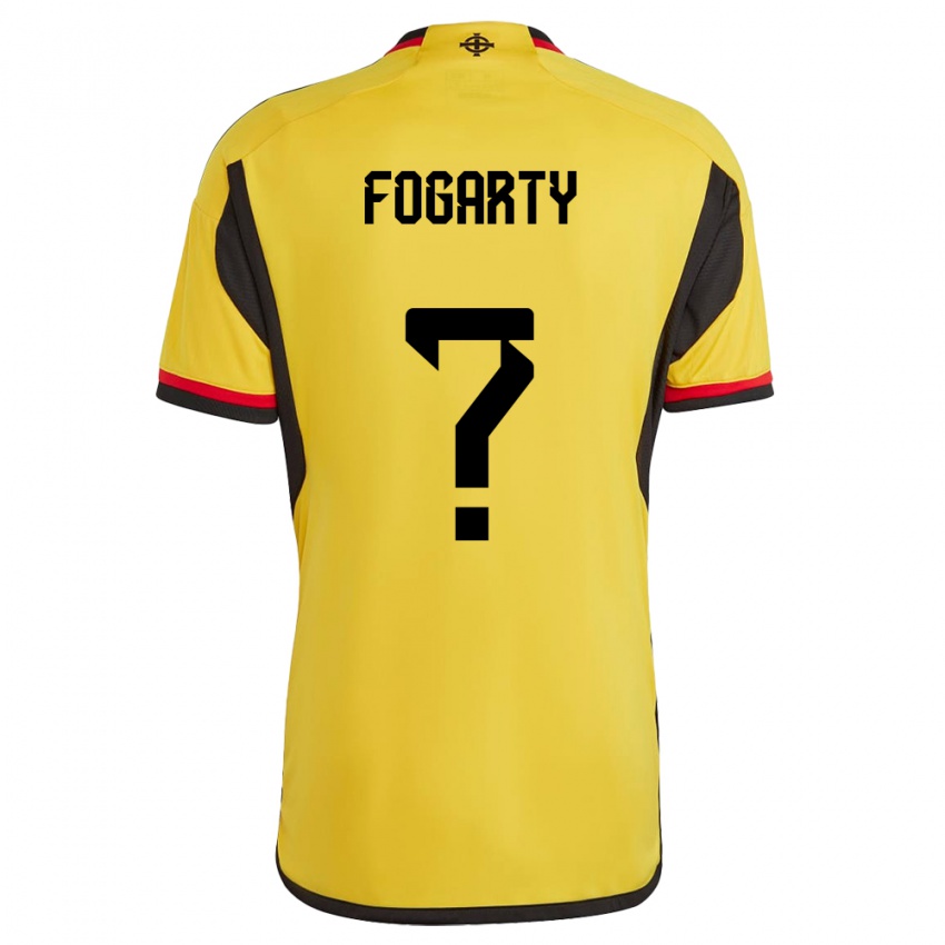 Kinderen Noord-Ierland Tom Fogarty #0 Wit Uitshirt Uittenue 24-26 T-Shirt