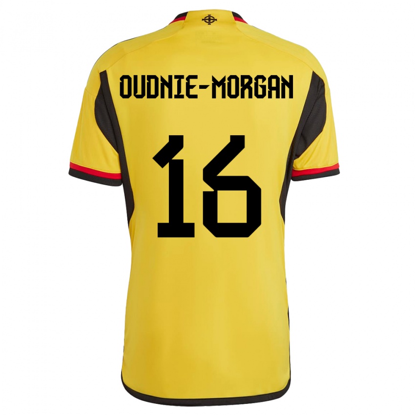 Kinderen Noord-Ierland Rio Oudnie-Morgan #16 Wit Uitshirt Uittenue 24-26 T-Shirt