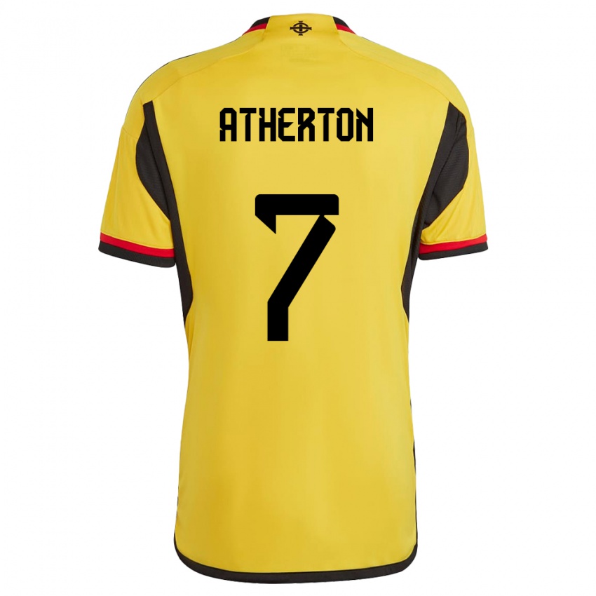 Kinderen Noord-Ierland Chris Atherton #7 Wit Uitshirt Uittenue 24-26 T-Shirt