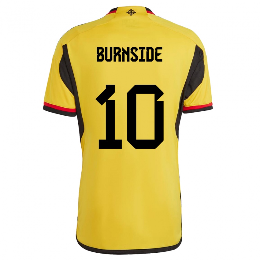 Kinderen Noord-Ierland Callum Burnside #10 Wit Uitshirt Uittenue 24-26 T-Shirt