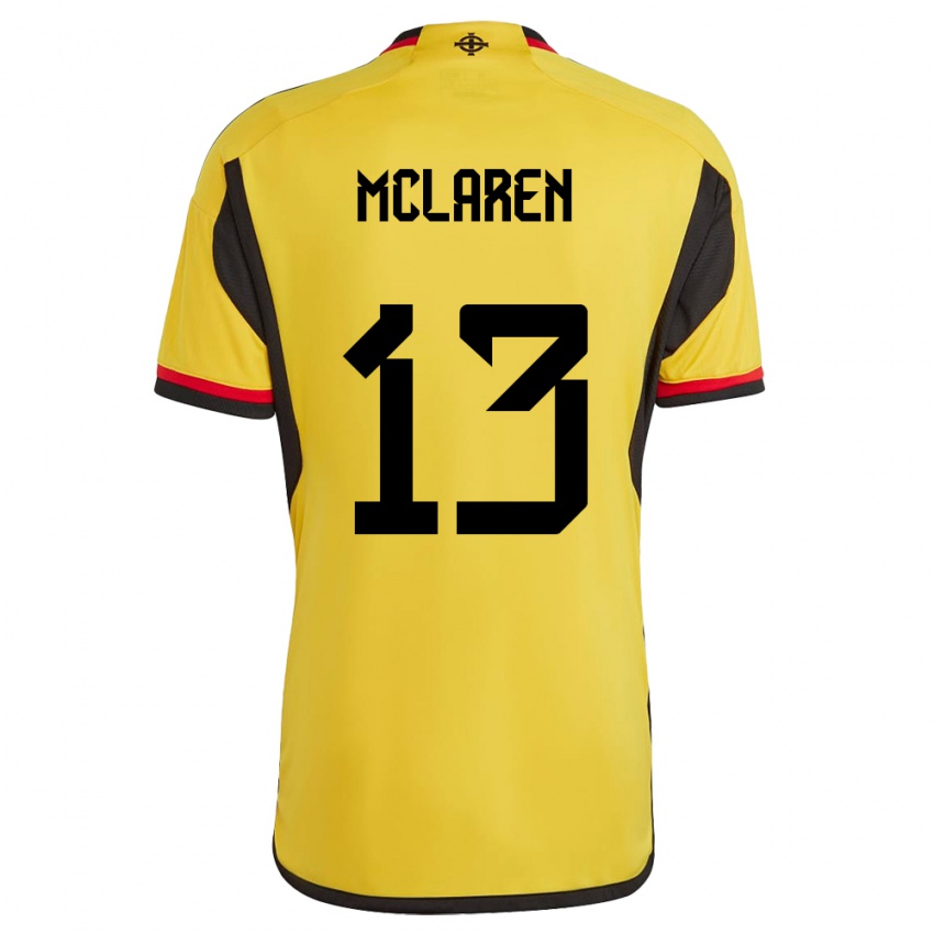 Kinderen Noord-Ierland Rachel Mclaren #13 Wit Uitshirt Uittenue 24-26 T-Shirt