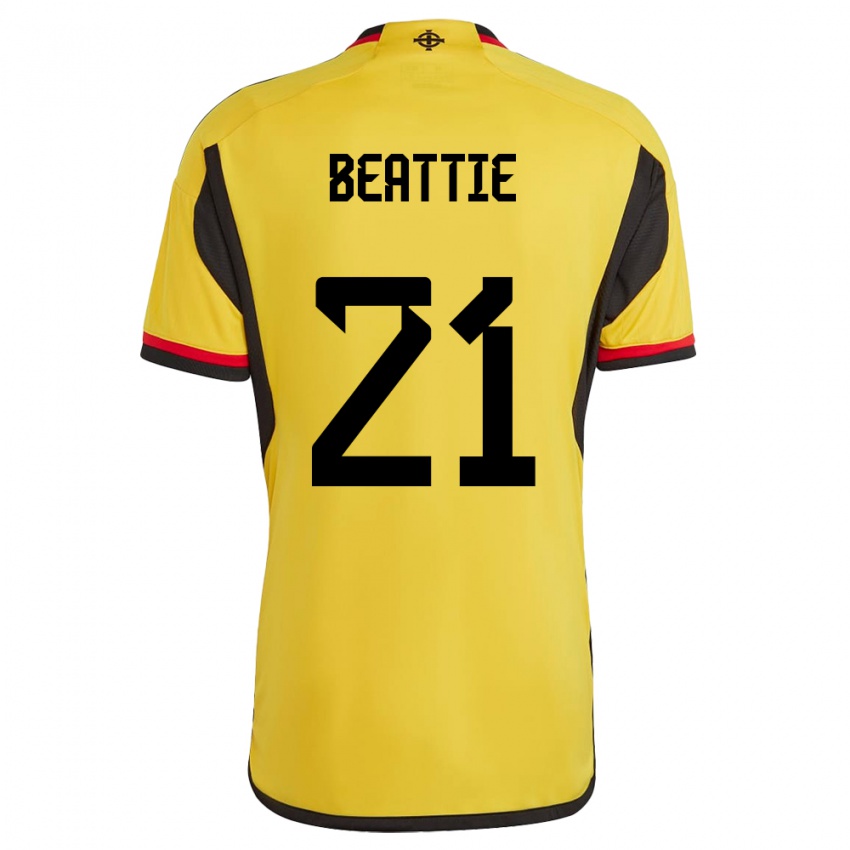 Kinderen Noord-Ierland Kerry Beattie #21 Wit Uitshirt Uittenue 24-26 T-Shirt