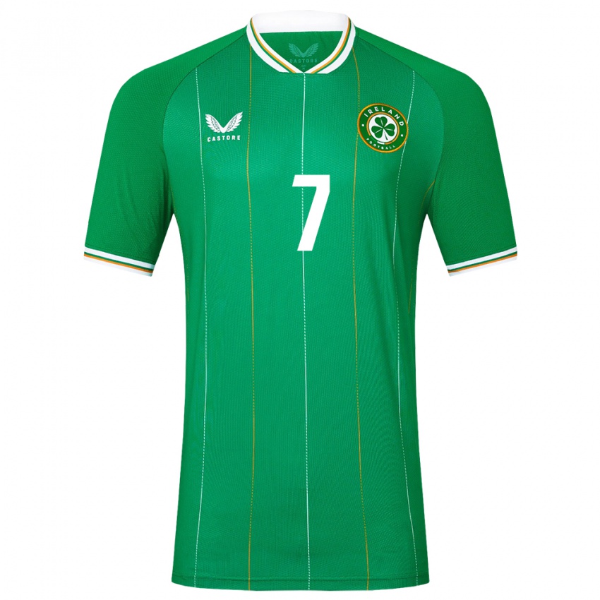 Heren Ierland Rory Finneran #7 Groente Thuisshirt Thuistenue 24-26 T-Shirt