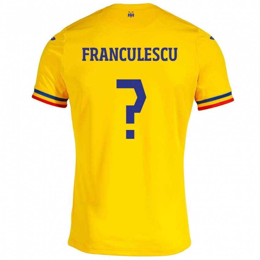 Heren Roemenië Adrian Frânculescu #0 Geel Thuisshirt Thuistenue 24-26 T-Shirt
