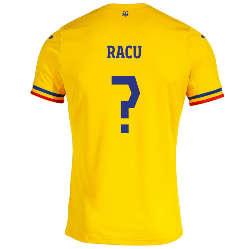 Heren Roemenië Andrei Racu #0 Geel Thuisshirt Thuistenue 24-26 T-Shirt