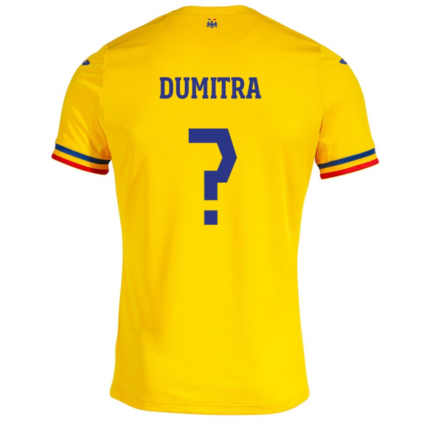 Heren Roemenië John Dumitra #0 Geel Thuisshirt Thuistenue 24-26 T-Shirt