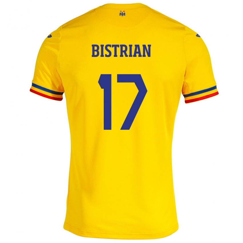 Heren Roemenië Claudia Bistrian #17 Geel Thuisshirt Thuistenue 24-26 T-Shirt