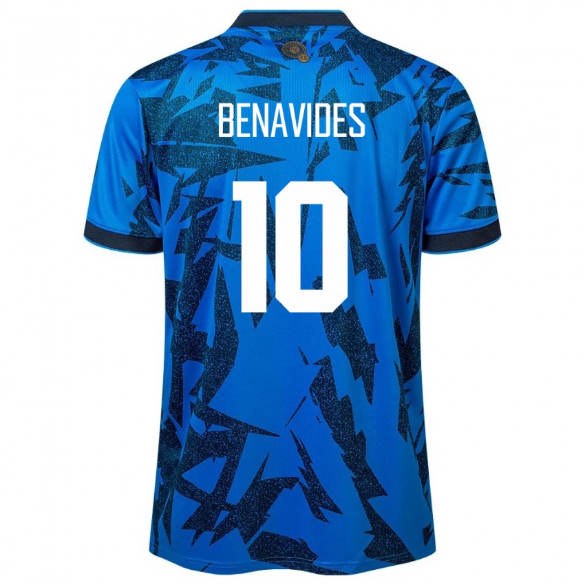 Heren El Salvador Matthew Benavides #10 Blauw Thuisshirt Thuistenue 24-26 T-Shirt