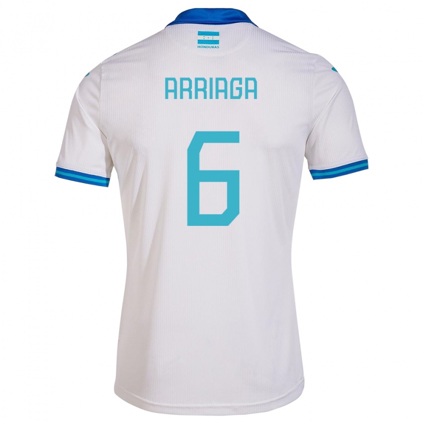 Heren Honduras Javier Arriaga #6 Wit Thuisshirt Thuistenue 24-26 T-Shirt